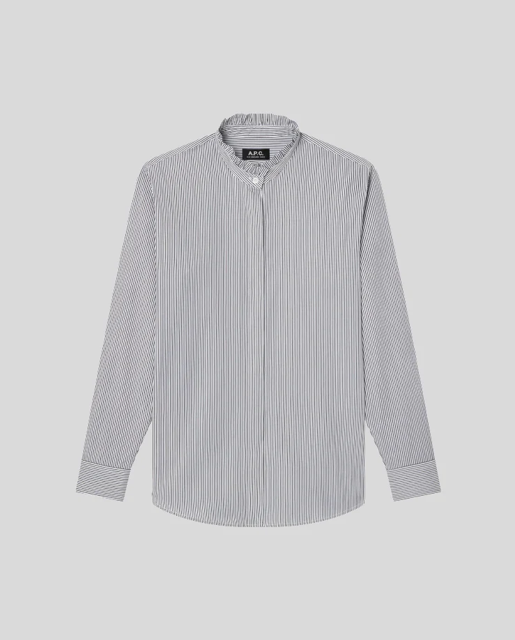 A.P.C. False Black À Col Volanté Blouse - Image 4