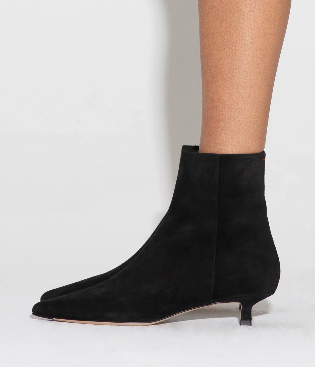 Aeyde Black Sofie Cow Suede Leather - Image 4