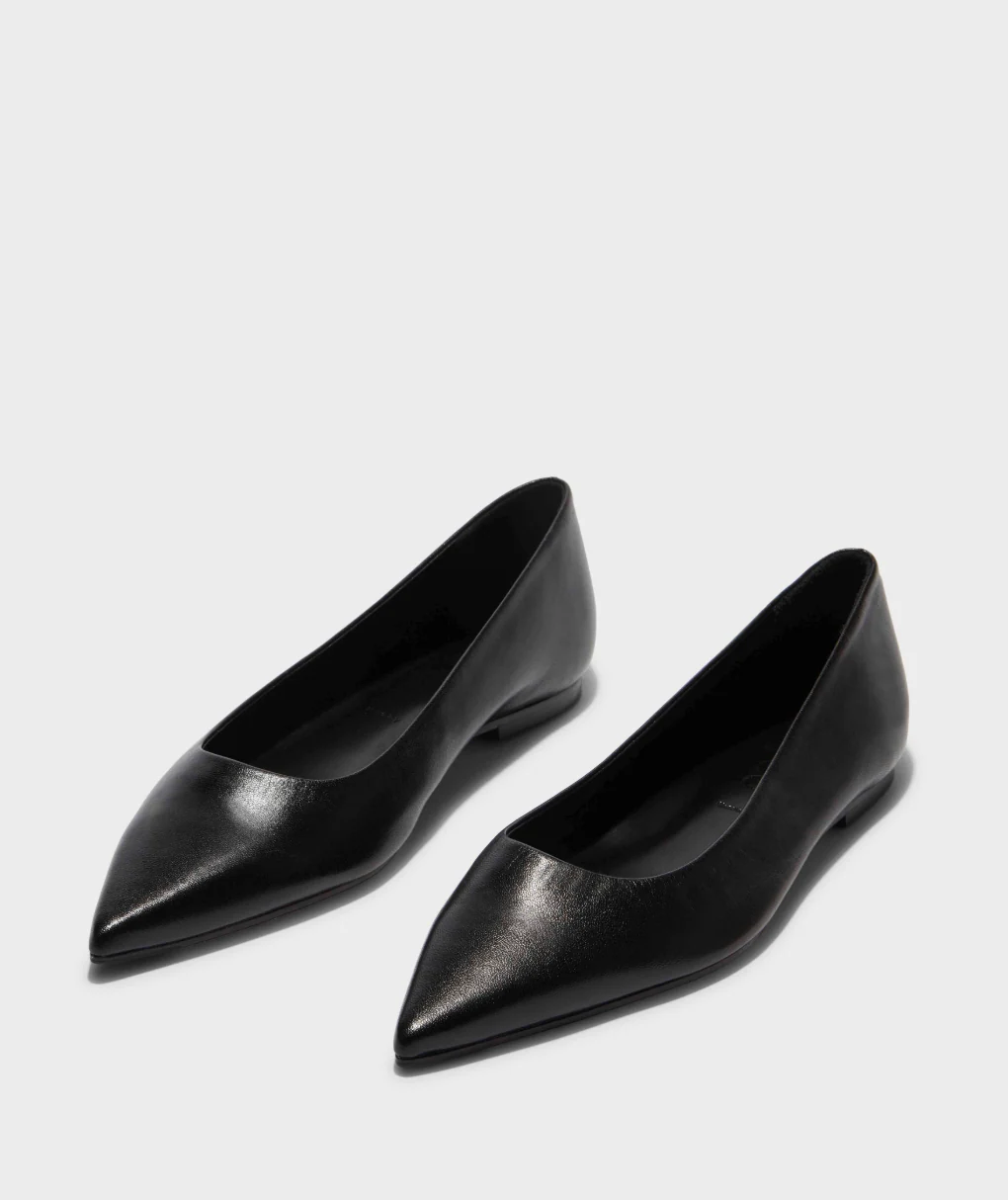 Aeyde Black Nappa Leather Cassy Flats - Image 3