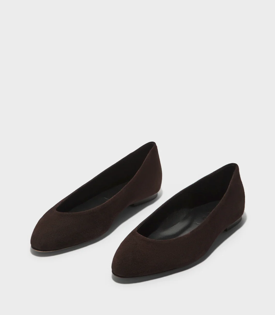 Aeyde Moka Ellie Kid Suede Leather Flats - Image 3
