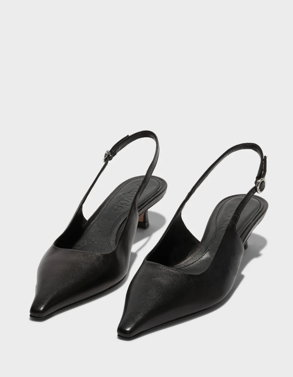Aeyde Nappa Black Catrina Kitten Heels - Image 3