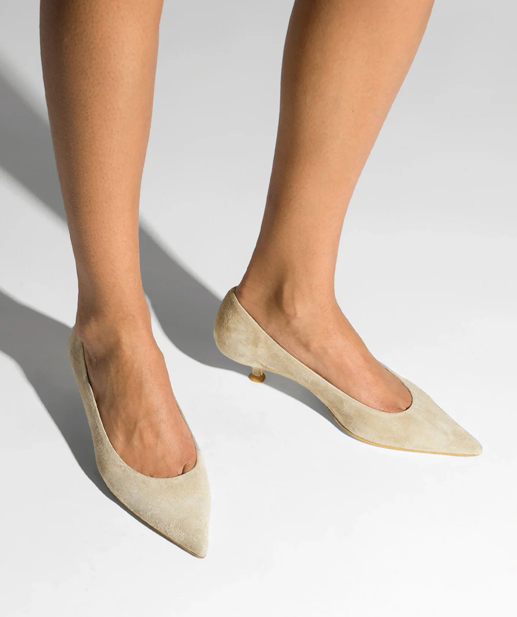 Aeyde Sand Cari Kid Suede Leather Pumps - Image 6