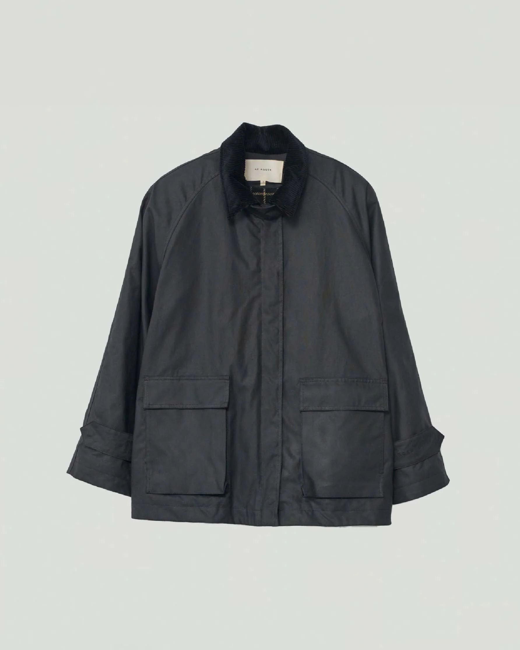 Af Agger Black Oilskin Jacket - Image 4
