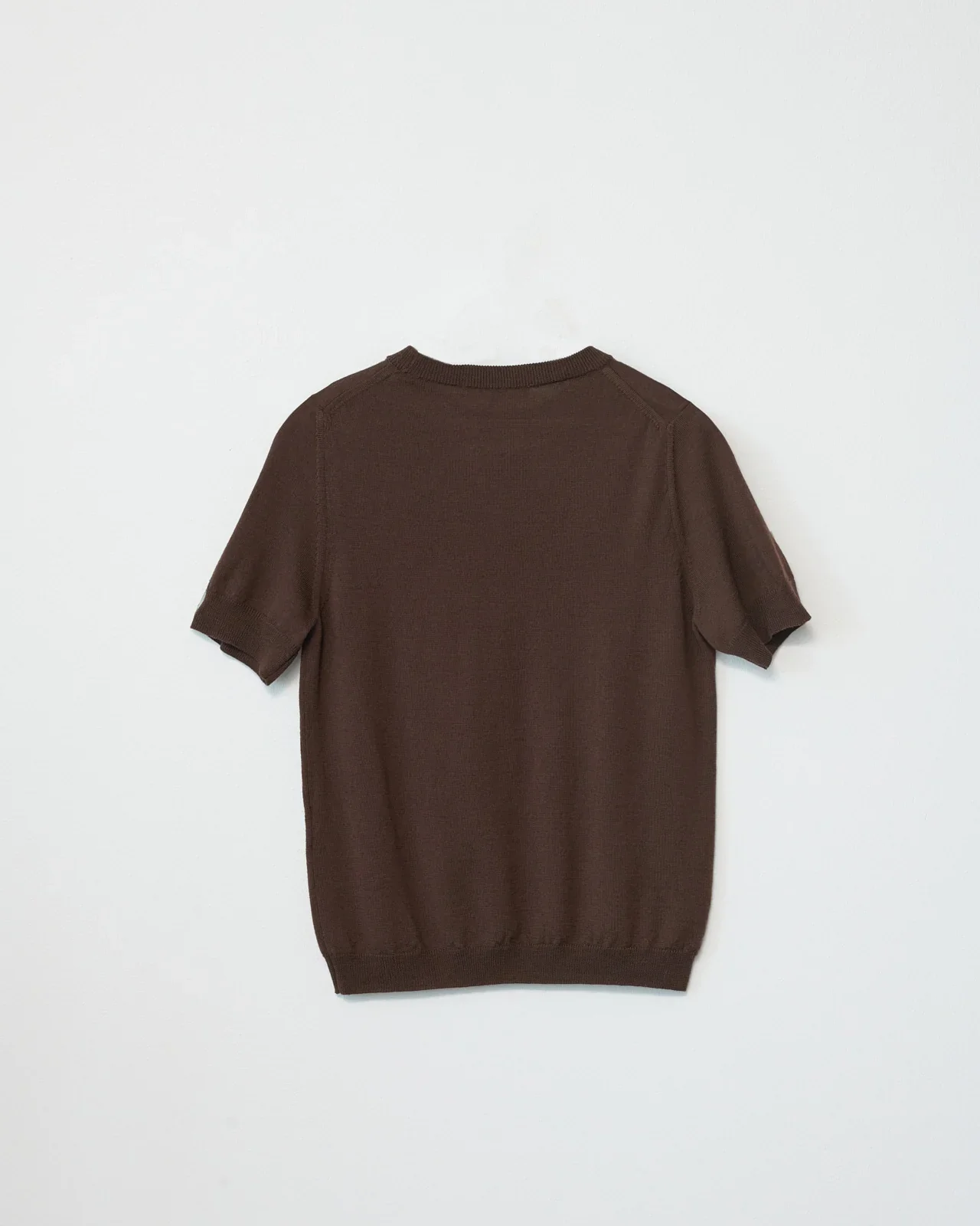 Af Agger Brown Merino Knit T-shirt - Image 4