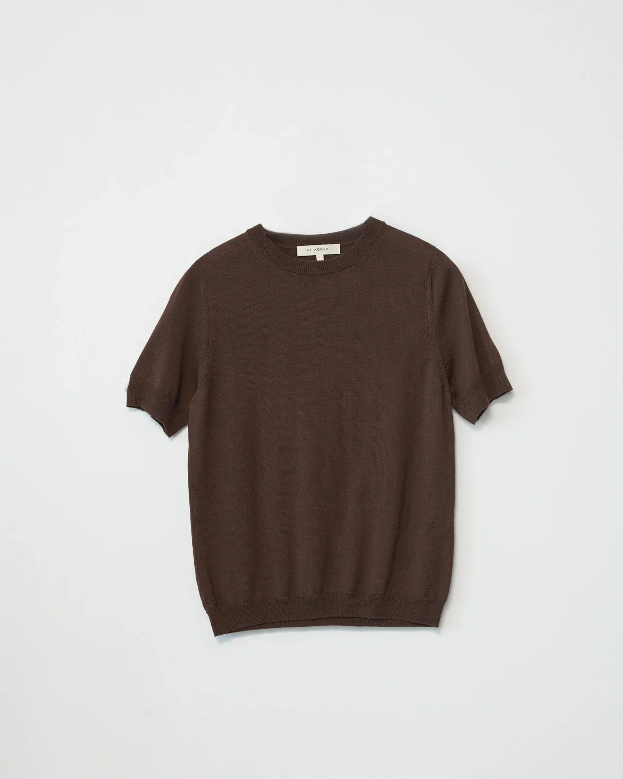 Af Agger Brown Merino Knit T-shirt - Image 5