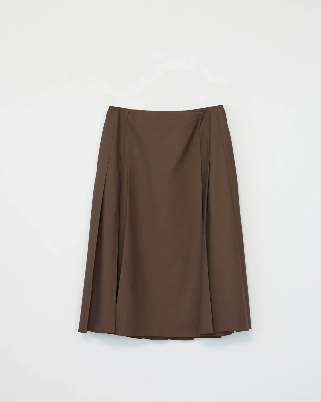 Af Agger Brown Wool Pleated Skirt - Image 4