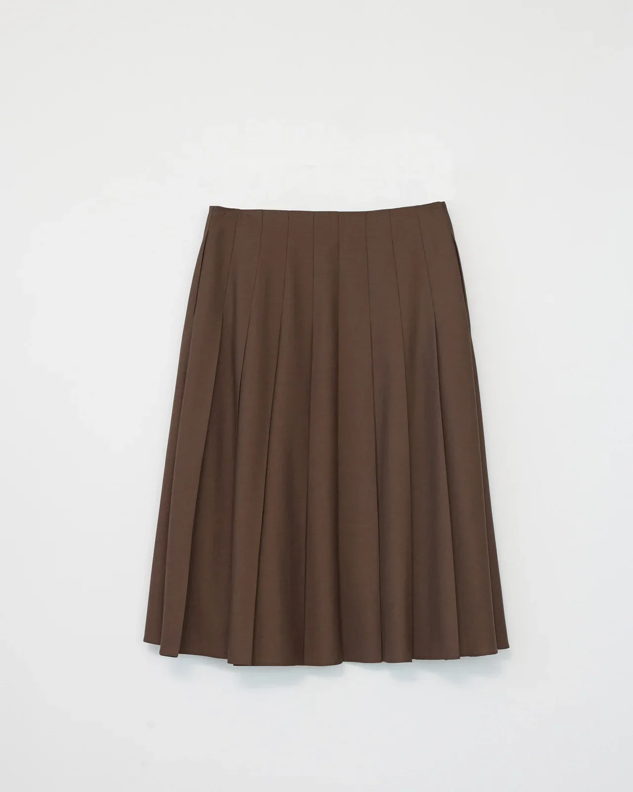 Af Agger Brown Wool Pleated Skirt - Image 5