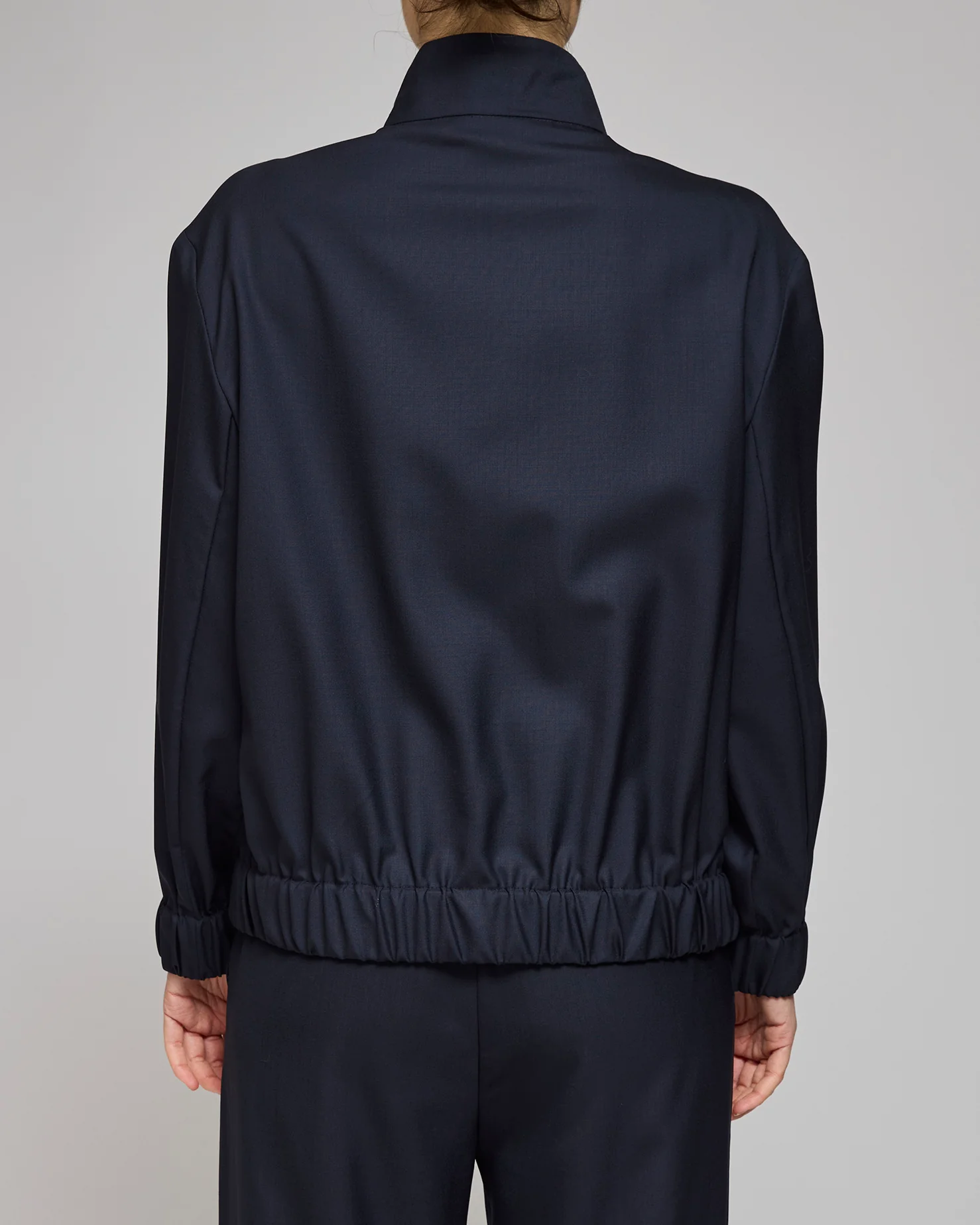 Af Agger Navy Tropical Wool Tracksuit Top - Image 3