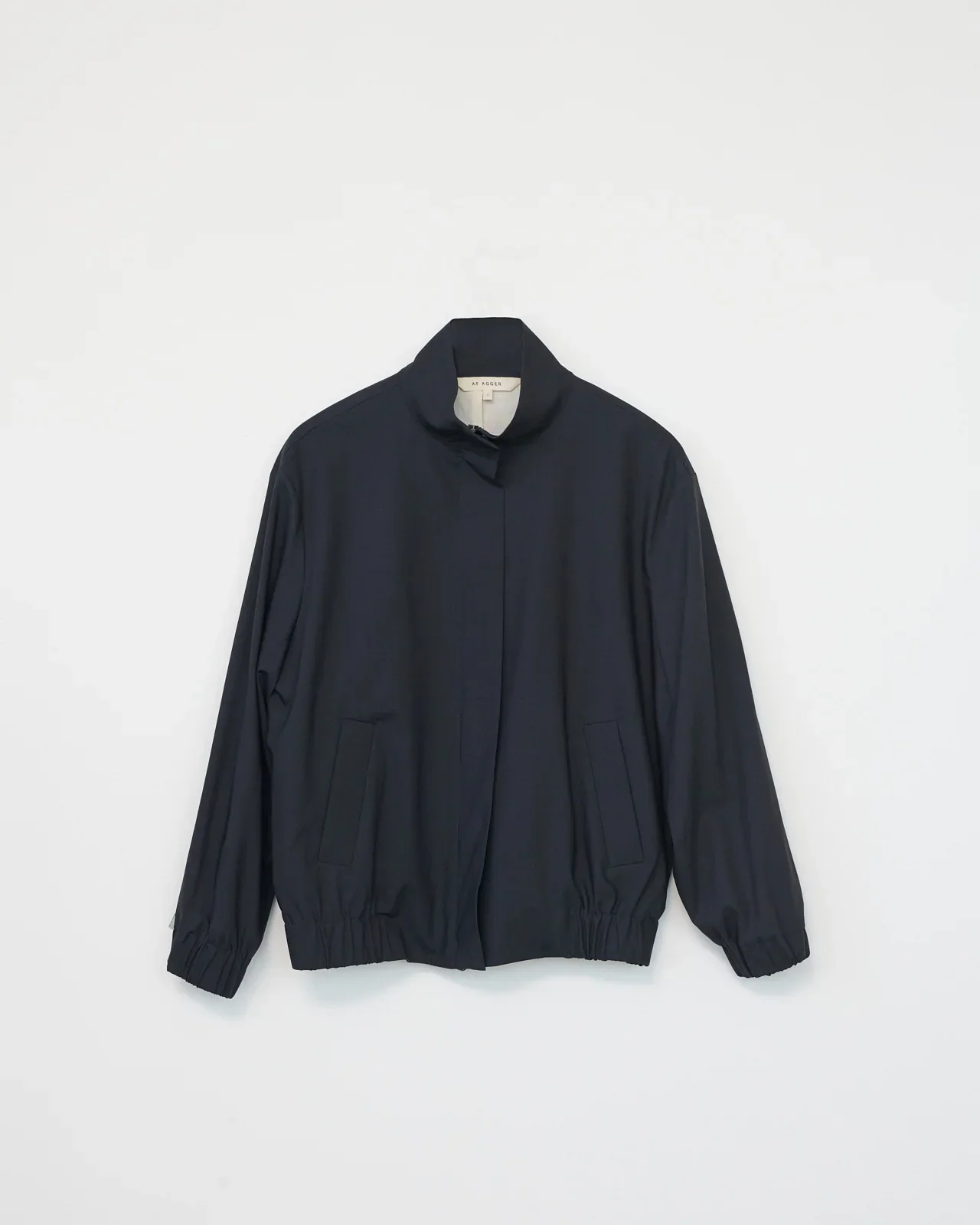 Af Agger Navy Tropical Wool Tracksuit Top - Image 4