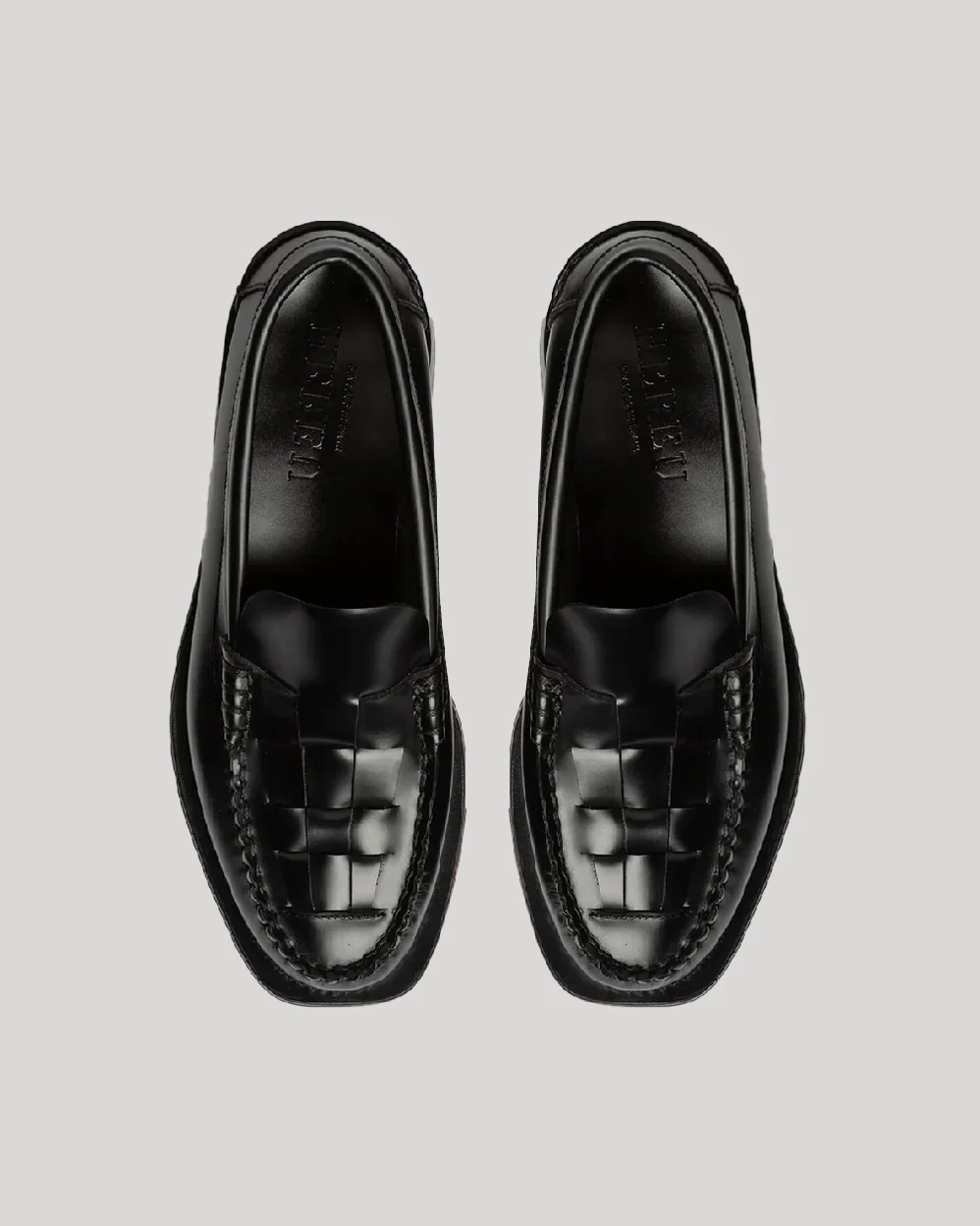 Hereu Nombela Leather Tassel Slip on Loafer Black