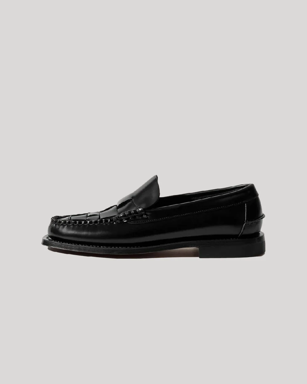 Hereu Nombela Leather Tassel Slip on Loafer Black - Image 2