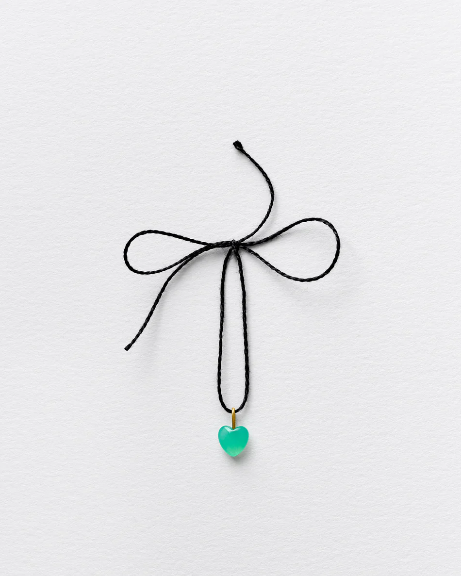 Jo Riis-Hansen Green Mini Heart Pendant