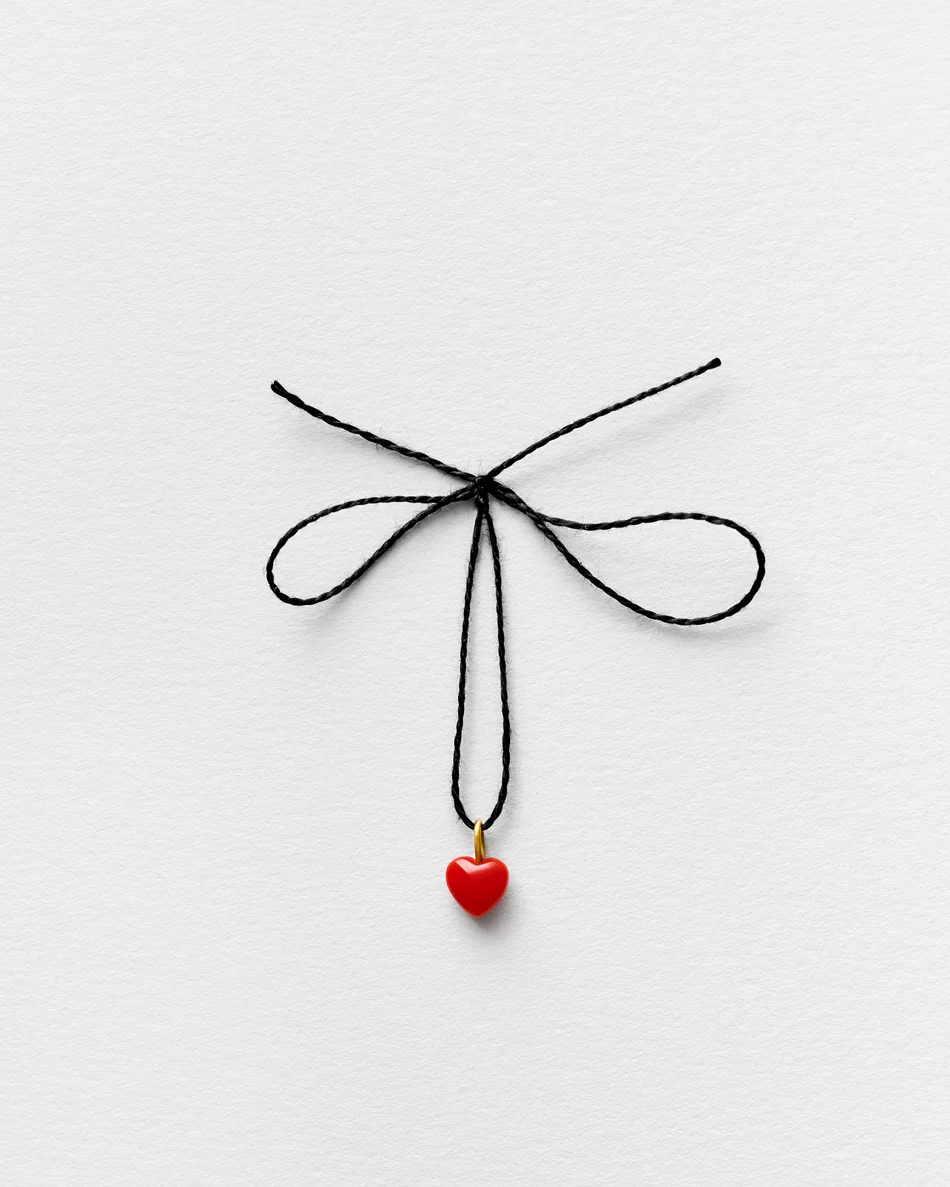 Jo Riis-Hansen Red Midi Heart Pendant