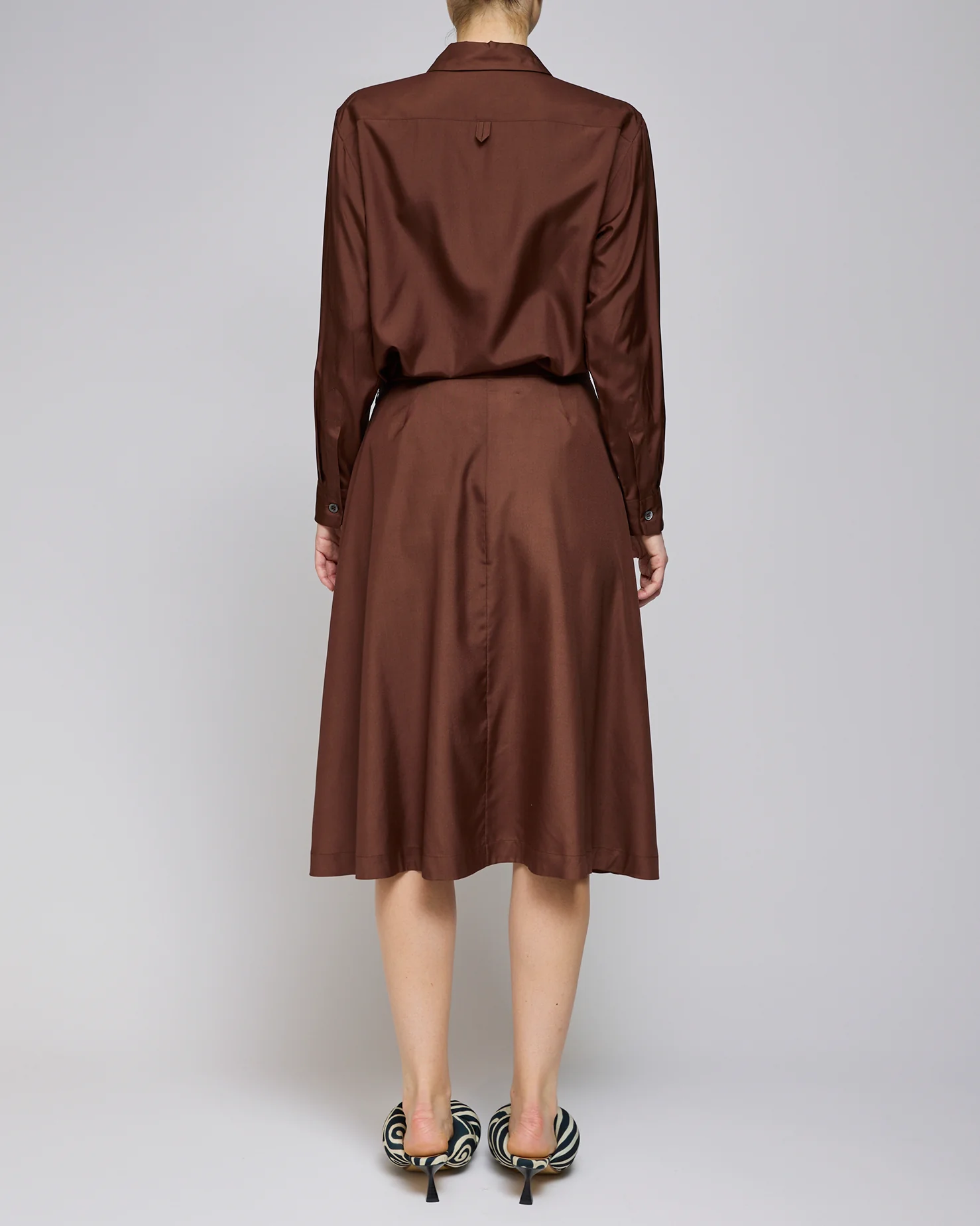 Margaret Howell Rich Brown Full Skirt - Image 3
