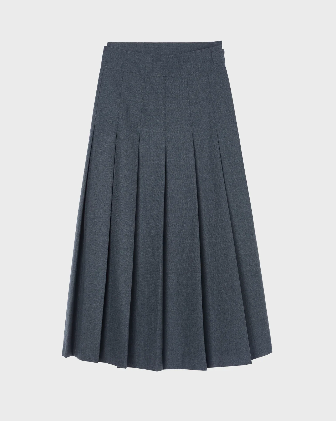 RÓHE Dark Grey Melange Pleated Wrap Skirt