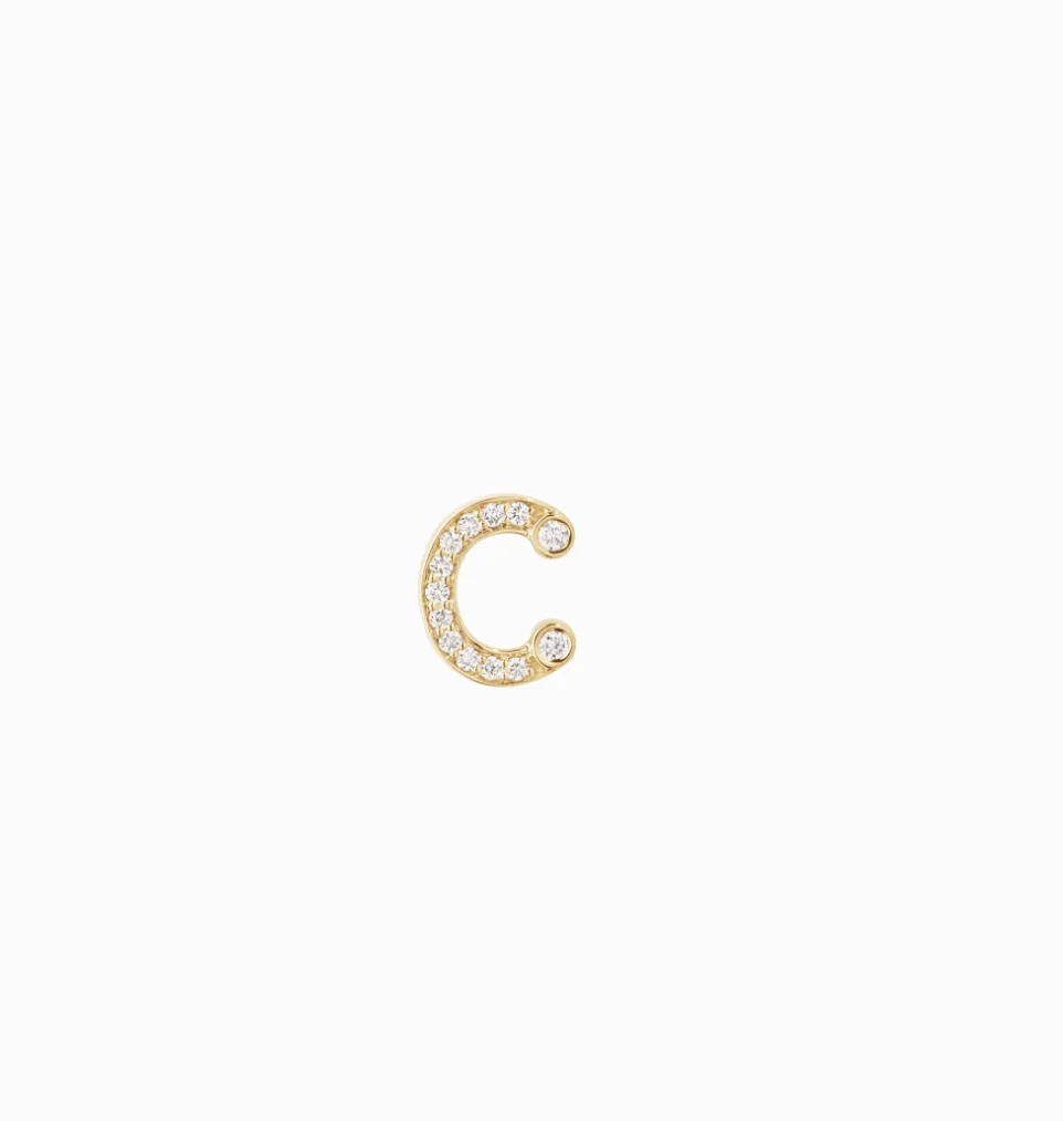 Sophie Bille Brahe Simple Letter C Earring