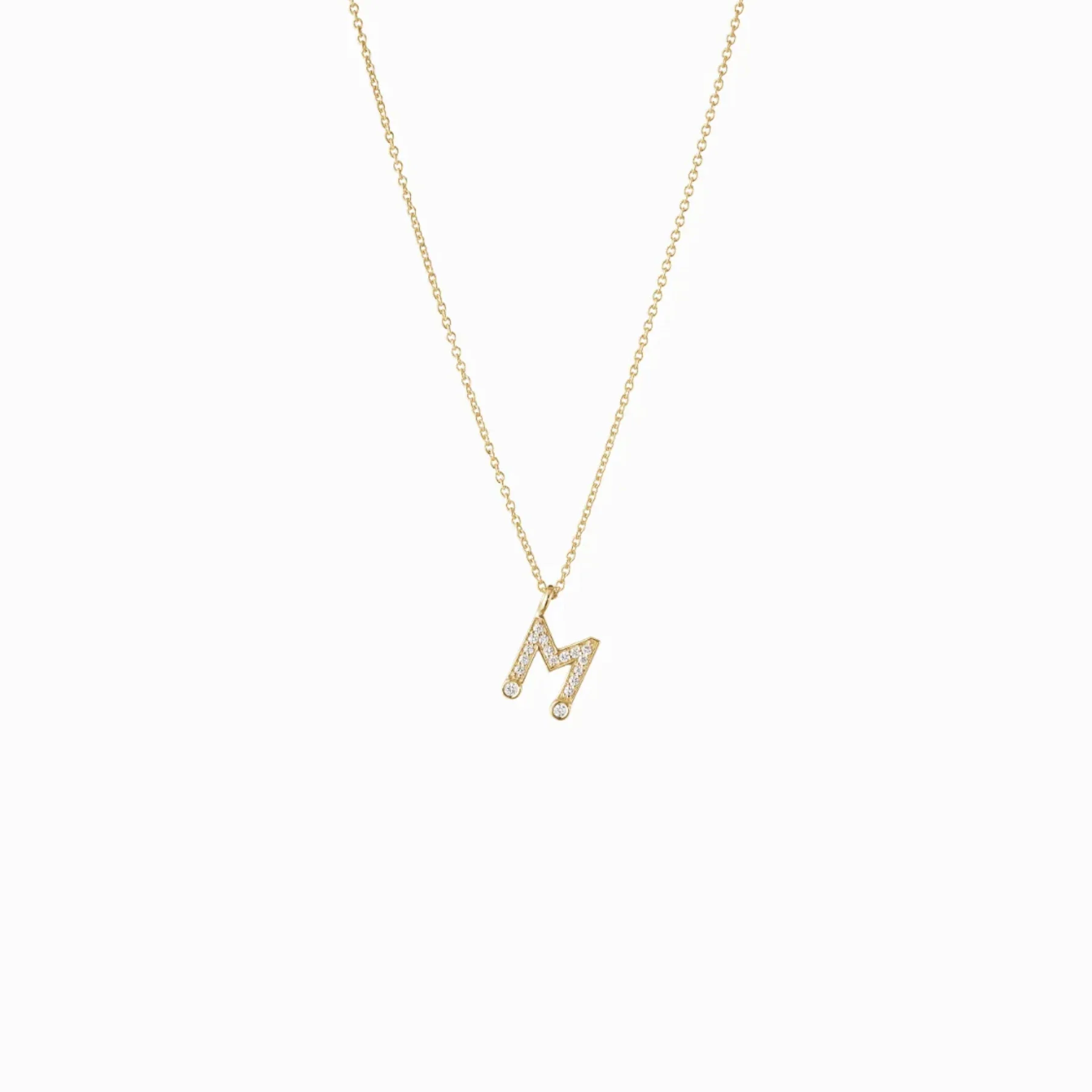 Sophie Bille Brahe Simple Letter M Necklace