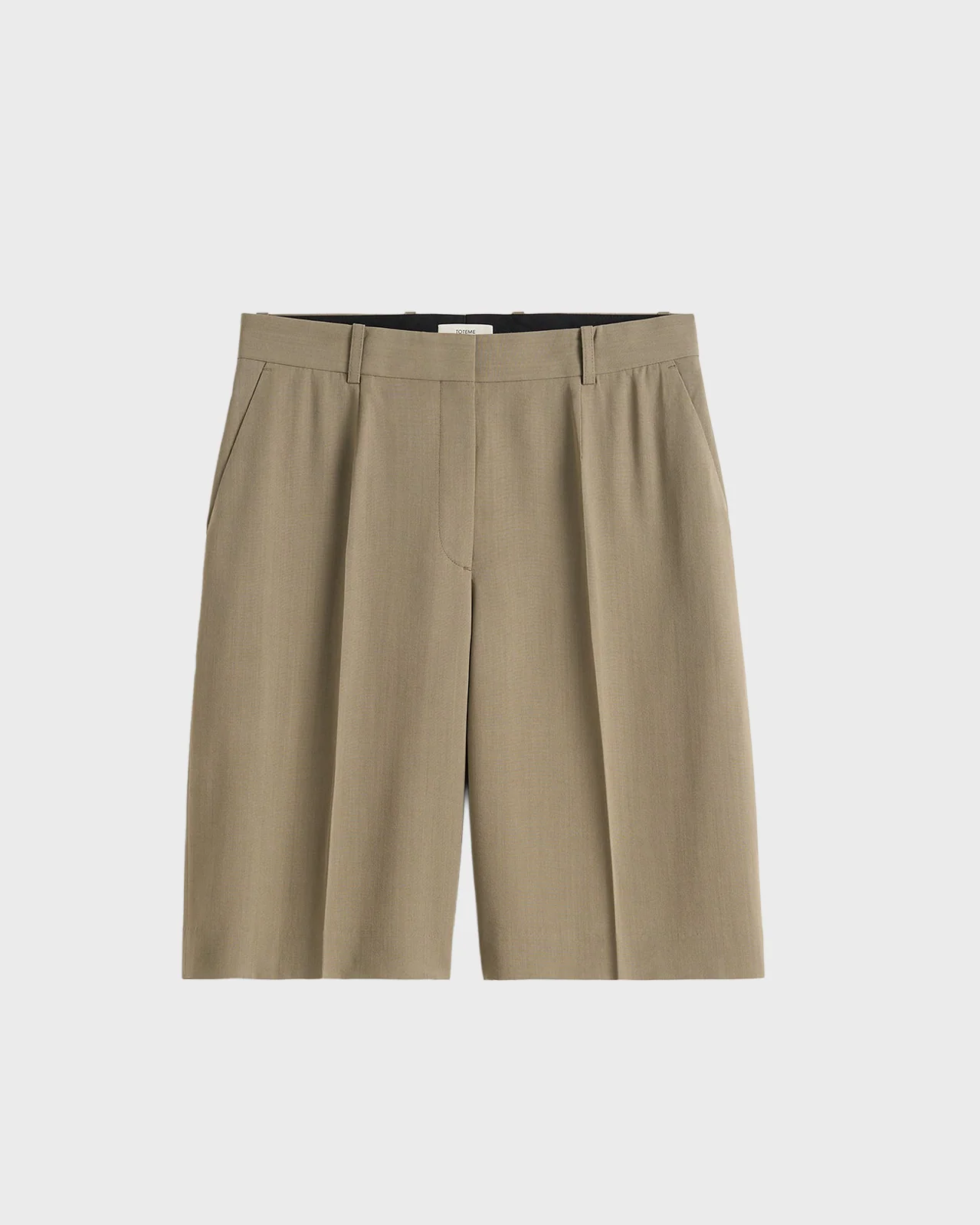 Toteme Taupe Wide Fluid Shorts - Image 4