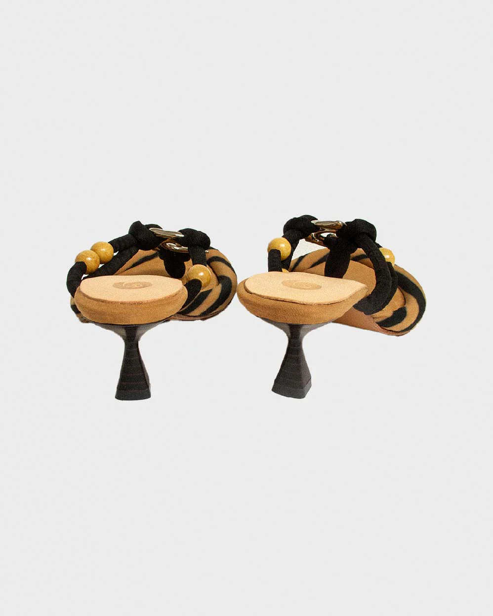 Ugo Paulon Tan Black Silver Vaia Mule - Image 3