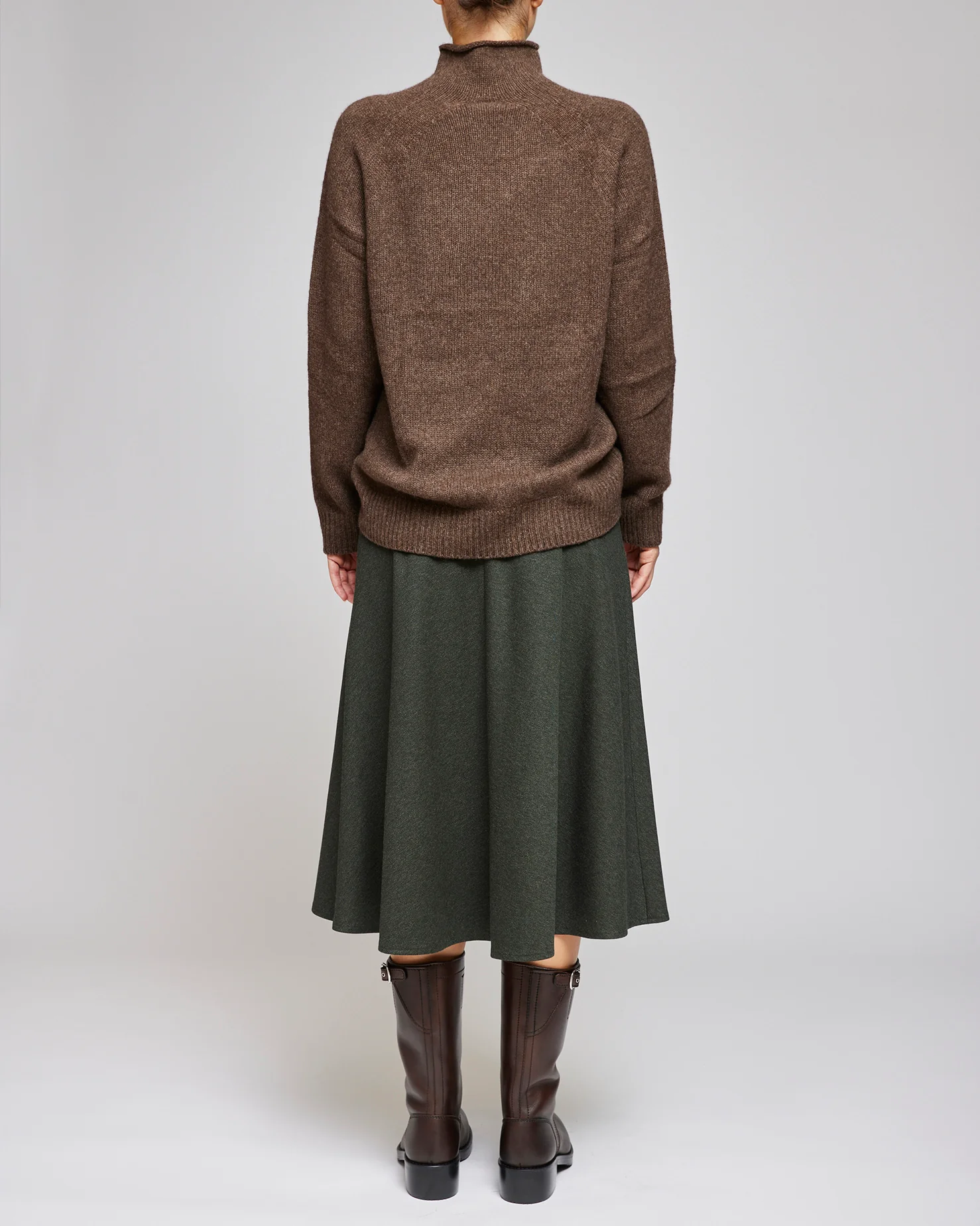 Vanessa Bruno Kaki  Jupe Midi Skirt - Image 3